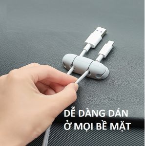 Nẹp dây điện chống rối móc dán tường treo dây điện phích cắm điện thoại dán tường