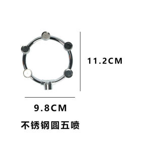 Đầu Phun Tròn Áp Suất Cao 5 Lỗ - Chất Liệu Thép Không Gỉ Hình Dạng Vòng Lắp Ống Nhanh Bền Bỉ
