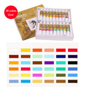 Marie của 12/18/24/36 Màu sắc tranh Trung Quốc Màu sắc 5/12ml Mực vẽ dán màu nước Bộ màu vẽ họa cụ