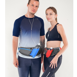 Outdoor running waist pack with water bottle holder