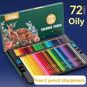 48/72 Colored Pencil Set for Drawing - Oily and Aqueous Art Colored Pencils for Children and Adults paint
