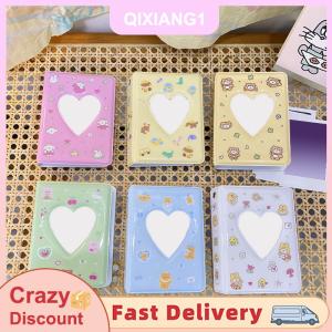QIXIANG1 Dễ thương Album ảnh 3 inch tình yêu trái tim rỗng hình ảnh lưu trữ trường hợp Kpop thẻ chất kết dính tên thẻ cuốn sách photocard chủ 36 túi