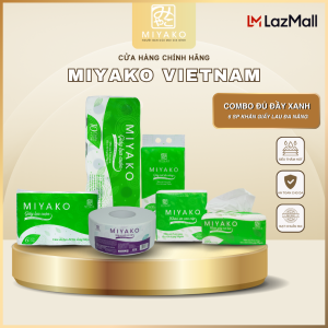 [SIÊU COMBO ĐỦ ĐẦY] Trọn Bộ Khăn Giấy Ăn Miyako Giấy Rút Lụa Giấy Treo Tường Đa Năng Giấy Lụa Cuộn Có Lõi & Cuộn Công Nghiệp 600g - 100% Bột Giấy Nguyên Chất An Toàn Cho Sức Khỏe