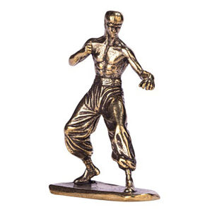 Brass Kung Fu Martial Artist Statue Multi-Functional Room Decor Movie Themed Collection Indoor Scene Decoration h260818