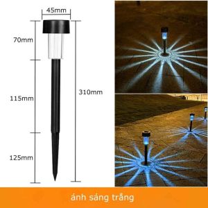 [HCM] Đèn sân vườn năng lượng mặt trời Chống Thấm Nước Ngoài đèn vuông trang trí sân vườn cầu thang ban công-Hesede