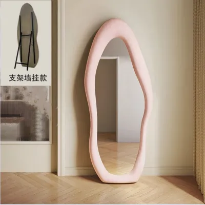 160/170CM Nordic HD Full-Body Mirror with stand MakeupMirror Bedroom Mirror Fitting Dressing Mirror Glass Floor to Ceiling