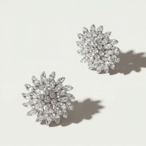 [Free Shipping] DIY Shoe Flower Accessories Beautiful Sunflower Rhinestone Wedding Shoe Flower Bridal Dress Accessories