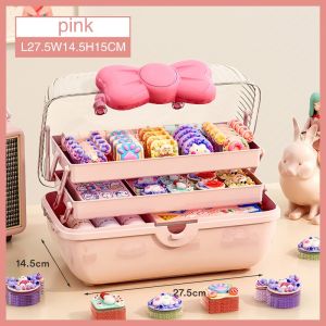 Original Korean Style Practical Hair Jewelry Organizer 3 Layers Storage Box Jewelry Storage Box