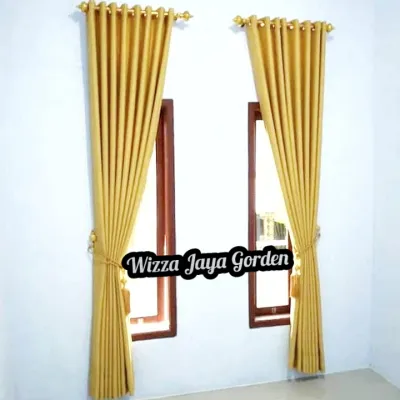 Gorden mewah polos murah Bahan Blackout Import Terbaru 12 gelombang lengkap pintu dan jendela besar