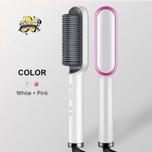 LUXURIANT Straightener Hair brush iron Multifunctional electric heating comb hair straightening hair curl