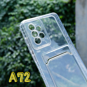 Softcase For S4msung A32 A52 A52S A72 4G 5G Case Card Slot Kartu Casing Silicon Bening Clear Kesing Dompet