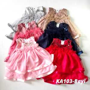 Baju Bayi Perempuan 0 3 Bulan Dress Tutu Baby 0 6 Bulan Gaun Aqiqah Baptis Newborn Terlaris 2023 Baju Warna Putih Bersih Broken White Bahan Tile Tulle KAP103
