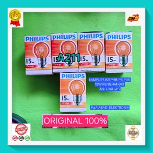 A211 H84 Lampu PIJAR PHILIPS ORI 100% orange BEBAS RADIASI SEHAT FILAMENT Bohlam E27 15W UV FITING FITTING super Hyper Lebih Terang 15 Watt WAT HEMAT ENERGI KESEHATAN 220V ENERGY LISTRIK POWER SETRUM SALKAR SAKELAR 60Hz Penghangat Anak Ayam PEMANAS JAGA S
