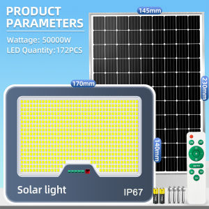 KINGSOLAR Buy 1 Take 1 Solar Street Light 50000w Original Solar Lamps Heavy Duty Super Bright Flood Lights Outdoor Waterproof With Panel Remote Control
