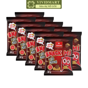 [SET 10 GÓI] - VIFON - Snack mì Vifon 3 vị: Bò Nướng Hải Sản Chua Cay Phô Mai (30g/gói) - Snack mì gói Vifon snack mì ăn liền
