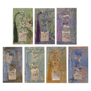 Dấu trang thẩm mỹ vẽ hình Hoa Lá dấu trang đọc dấu trang Bao da dạng sách cổ điển Clip đánh dấu trang thẩm mỹ để đọc