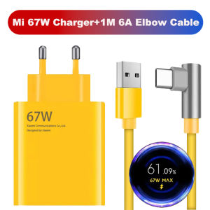 100%Original Xiaomi 67W EU Turbo Charger Adapter 6A 120W 90 Degree Elbow Fast Type-C Cable For K40 K30 Poco x3 mi 12 11 Ultra Pro Redmi Note 11 Pro