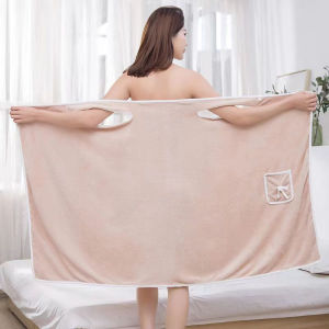 Khăn Choàng Tắm Vải Bông Mềm Mịn – Thấm Hút Nhanh Có Túi Tiện Lợi Màu Pastel Dễ Thương Kín Đáo