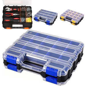 Handheld Tool Box Organizer Sets Compartment Small Parts Boxes Large Capacity Thickened Plastic Hardware Tool Storage Box