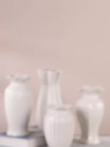 INS European Style Simple Style Ceramic Vase Decoration Hydroponic Flowers Bamboo Dining Room/Living Room Sense Table Decorations