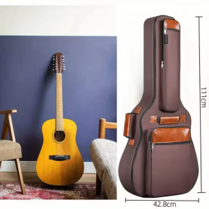 Guitar Bag 42 In 6 Pockets Guitar Case Water Resistent Oxford Cloth 10cm  Thick Sponge Padded for Acoustic Classical Guitar