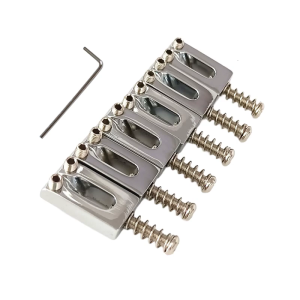 6Pcs 6 String Electric Guitar Saddles Zinc Alloy Roller Saddles Guitar Tremolo Bridge Saddles Electric Guitar Parts
