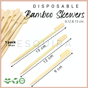 Disposable Bamboo Skewers / Tusuk Sate Jepang 9cm / 12 Cm / 15 Cm / WS0412WS0415