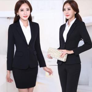 Blazer Formal Wanita Blazer Kantor Wanita Blazer Wanita Kancing 2 Bahan Gabardine Hitam Abu PUTIH  S-5L