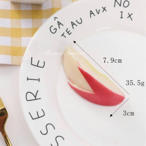 โมเดลแอปเปิ้ลหั่นชิ้น ผลไม้ปลอม ผลไม้หั่นเป็นชิ้น DIY กแต่งร้านค้า ผลไม้หั่น อุปกรณ์ประกอบฉาก พร๊อพถ่ายสินค้า