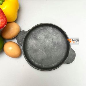 Chảo BÁNH XÈO MIỀN TRUNG ỐP LA BÍT TẾT BBQ... Gang ĐÚC NGUYÊN KHỐI nặng tay chất lượng - SIZE 15cm 18cm