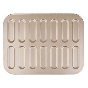 KANNERT 14 Cavity Ladyfinger Mould Smooth Surface No Odor Biscuits Baking Tray DIY Baking Tools Easy To Use Finger Shaped Cookie Mold Dessert