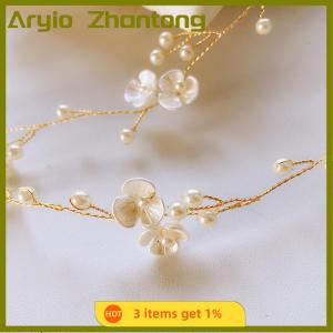 Aryio Headbands Wedding Hair Accessories Handmade Floral Rhinestone Hair Ornament For Bride Girls