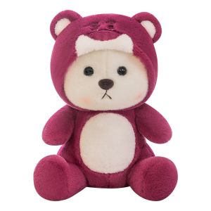 Lovely Bear Plush Toys Colorful Coat Bears Cotton Dolls Childrens Day Gift Supplies