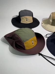 ACETERY Surf Bucket Hat with Strap Wineproof Sun UPF Protection Bucket Hat Packable Brimmed Boonie for Women Men