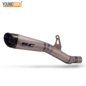 Titanium Alloy Carbon Fiber For DUCATI Monster 821 Monster 1200 1200S 2014-2018 & 2019-2020 Motorcycle Exhaust System Middle Link Pipe Escape System Muffler Escape Moto Modify Muffler Tube Monster821 1200R 1200S