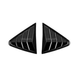 TCS PERODUA MYVI GEN3 2018-2024 CAR TRIANGLE WINDOW COVER NEW DESIGN FORGED CARBON RED EDGE