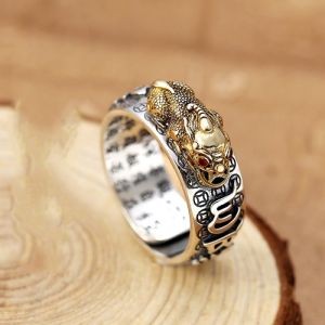 Cincin Pria Desain Pixue Fengshui 2 Varian Model Terbuka