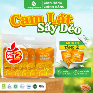 (10 Túi Tặng 2) Combo 10 túi Cam lát sấy dẻo 45g ăn vặt tăng đề kháng ăn kiêng đẹp da Nonglamfood