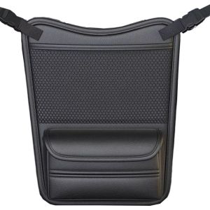 QIXING With Tissue Box Car Seat Storage Bag Mesh Pockets Double Side Storage Car Middle Hanger Multifunctional Easy Installation Central Control Storage Pocket Between Seats