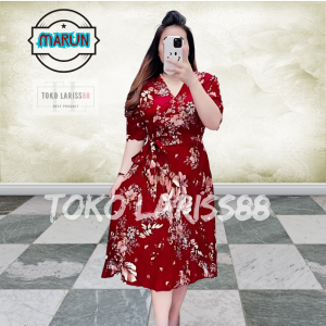 Big Promo 3 Pcs 100 Ribu Dress Plisket Bunga Bangkok Sakura Terbaru Dress Korean Style Terlaris