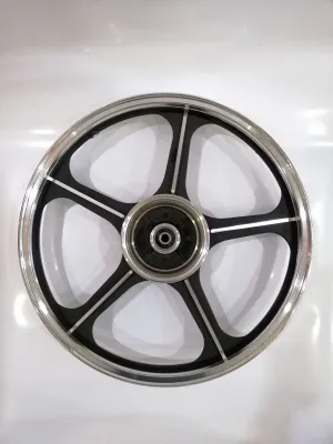 KRISS 110 / KRISS 100 / KRISS 1 / MR1 / CT100 / KRISS 120 -NO DISC SPORT RIM 5 BATANG ( WITH BEARING & BUSH)1 PASANG BLACK-5 BATANG