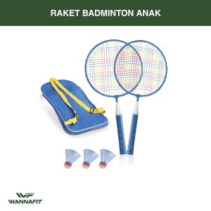 Raket Badminton Anak Wannafit | Bulutangkis Bulu Tangkis Mini Laki Perempuan Kok Olahraga Mainan(WFI)