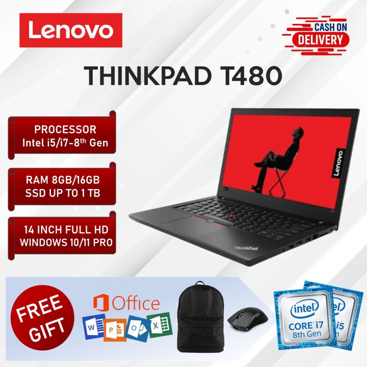 Lenovo Thinkpad T480 i5 i7 8th Gen Laptop 8GB 16GB RAM 256GB 512GB