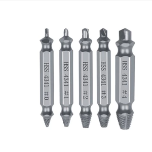 Bộ 6 Mũi KhoanMáy tháo vít đầu bị hỏngDụng cụ nhổ răng trượt vít hai đầuTháo Ốc Vít Bị Hỏng Lt Dễ Dàng Mang Theo