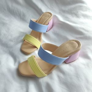 Caroline 3 tones รองเท้าส้นสูง สีสันน่ารักมากๆ