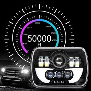 NEXTYOO 90W Đèn pha LED hình vuông. Chống thấm nước Chùm sáng cao/thấp Đèn pha LED Phổ quát 5x7 inch Đèn pha Dành cho ô tô