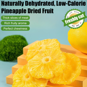Boutique Dried Pineapple No Sugar Added Dried Pineapple Slices Dried Fruit Nutrientrich Vitamin C 天然脱水低卡路里菠萝片
