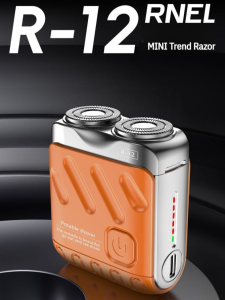 Portable Rotary Double Ring Electric Shaver Razor Travel Magnetic Electric Razor
