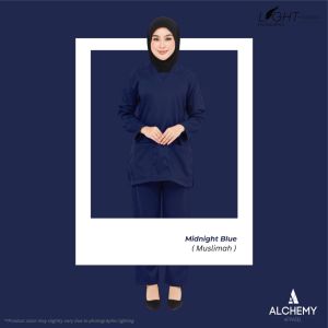 Lightweight PocketPro Muslimah Women Scrub Suit - Set (Shirt + Pants)