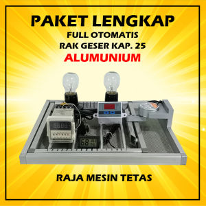 Paket Lengkap ALUMINIUM Rak Geser Kap. 25-30 Telur untuk Mesin Tetas Telur Ayam Bebek